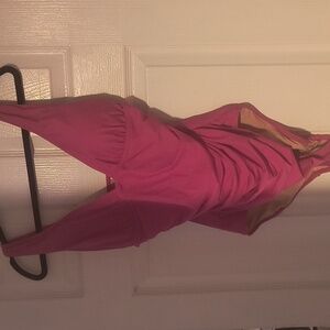 NWT J. Crew Ruched V Neck One Piece Swimsuit Size 10 Fuchsia Pink BC116 Swim